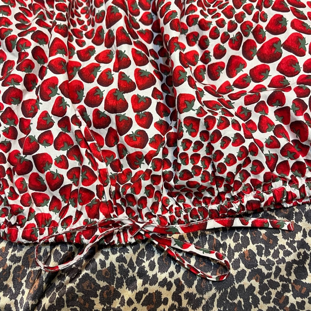 J.Crew Strawberry Cinched-waist Poplin Crop Top - Picture 13 of 16